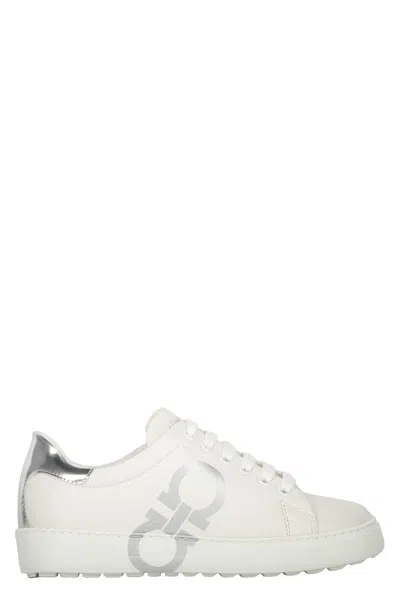Ferragamo Leather Low-top Sneakers In White
