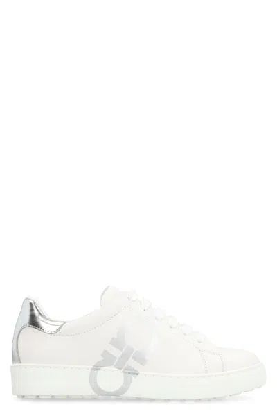 Ferragamo Leather Low-top Sneakers In White