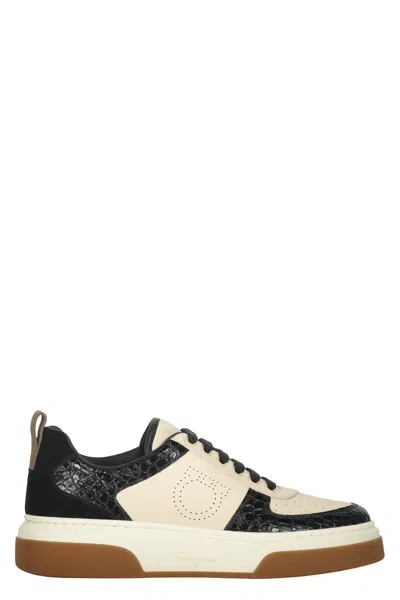 Ferragamo Leather Low-top Sneakers In White