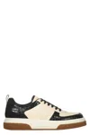 Ferragamo Cassina Smooth And Croc-effect Leather Sneakers In White
