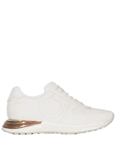 Ferragamo Leather Low-top Sneaker In White
