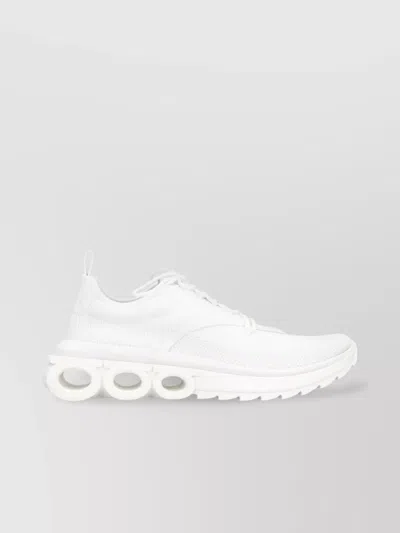Ferragamo Leather Low-top Sneakers In White