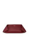 Ferragamo Leather Makeup Bag In Red