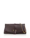 Ferragamo Shoulder Bag With Chain Strap And Gold-tone Hardware In Oxblood