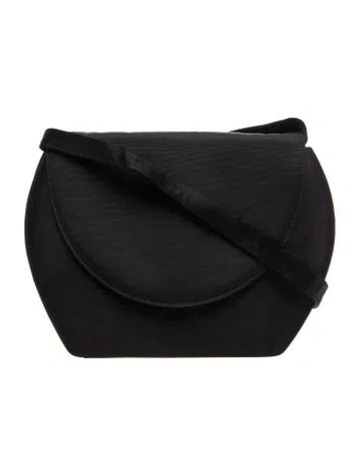 Pre-owned Ferragamo Leather Messenger Bag In Black