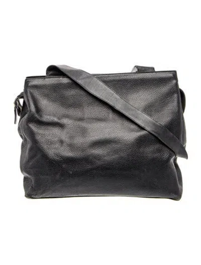Pre-owned Ferragamo Leather Messenger Bag In Blue