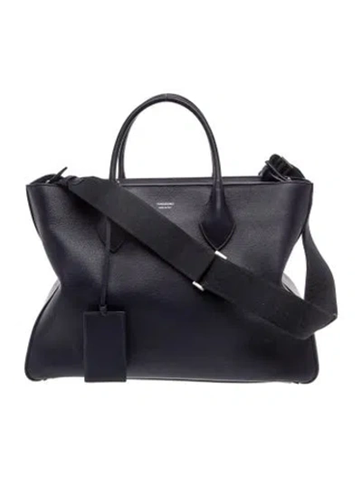 Pre-owned Ferragamo Leather Messenger Bag In Blue