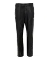 Ferragamo Leather Mid-rise Pants