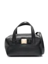 Ferragamo Mini-tasche Aus Leder In Schwarz