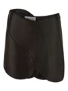Ferragamo Leather Mini Skirt In Brown