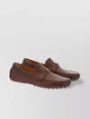 Ferragamo Gancini-ornament Driver Loafers In Brown