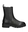 Ferragamo Leather Mohave Ankle Boots In Black