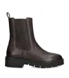 Ferragamo Leather Mohave Chelsea Boots In Brown