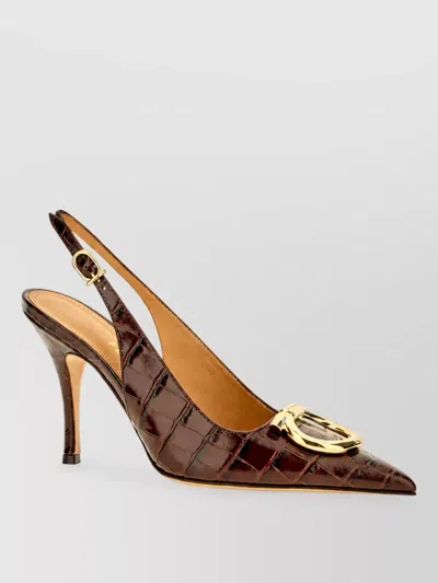 Ferragamo Leather Mules In Multi