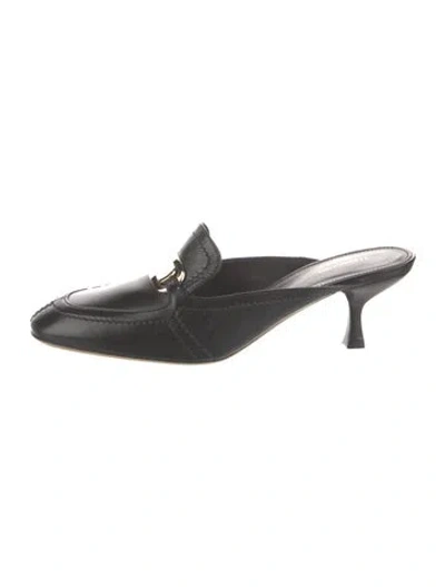 Pre-owned Ferragamo Leather Mules In Black