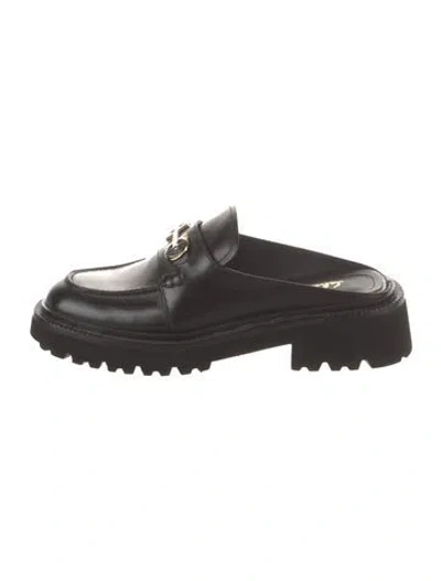 Pre-owned Ferragamo Leather Mules In Black