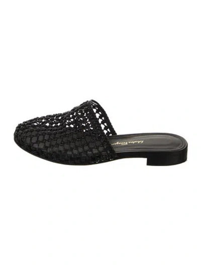 Pre-owned Ferragamo Leather Mules In Black