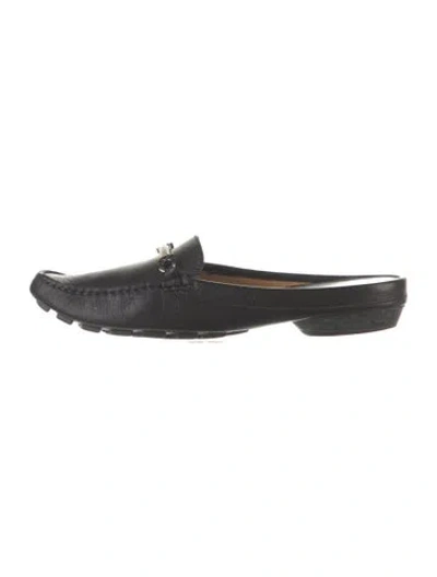 Pre-owned Ferragamo Leather Mules In Black