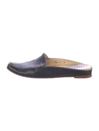 Pre-owned Ferragamo Leather Mules In Blue