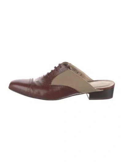 Pre-owned Ferragamo Leather Mules In Brown