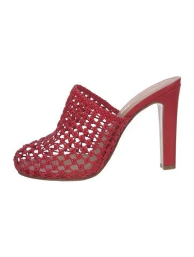 Pre-owned Ferragamo Leather Mules In Red