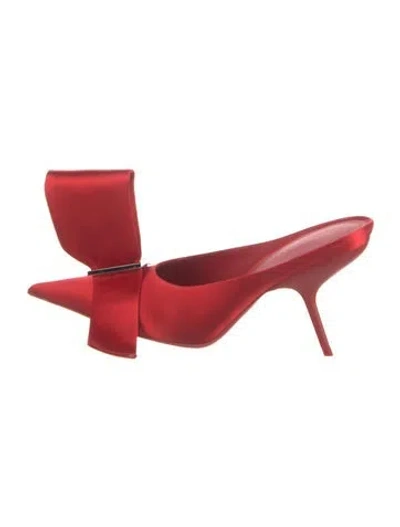 Pre-owned Ferragamo Leather Mules In Red