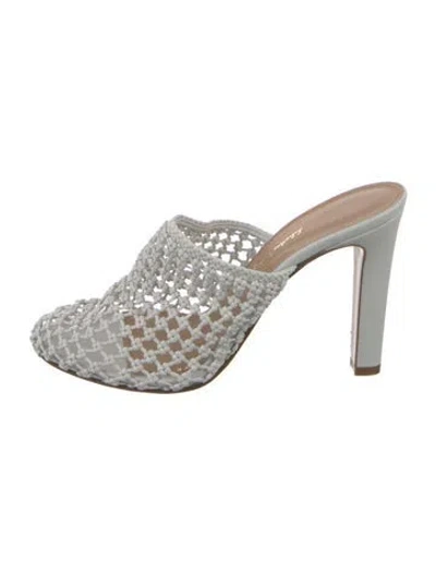 Pre-owned Ferragamo Leather Mules In White