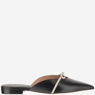 FERRAGAMO LEATHER MULES WITH BOW