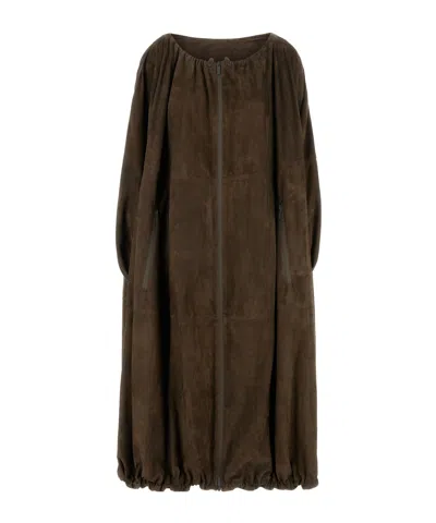 FERRAGAMO FERRAGAMO LEATHER OVERCOAT