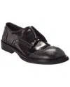 Ferragamo Leather Oxford In Black