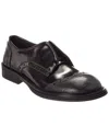 Ferragamo Leather Oxford In Black