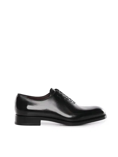 Ferragamo Leather Oxford Lace-ups In Black