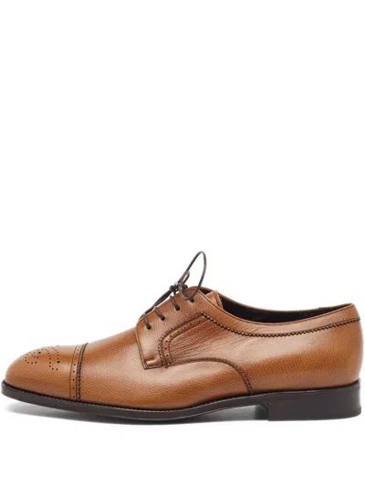Pre-owned Ferragamo Leather Oxford Shoes