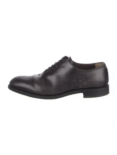 Pre-owned Ferragamo Leather Oxfords In Black