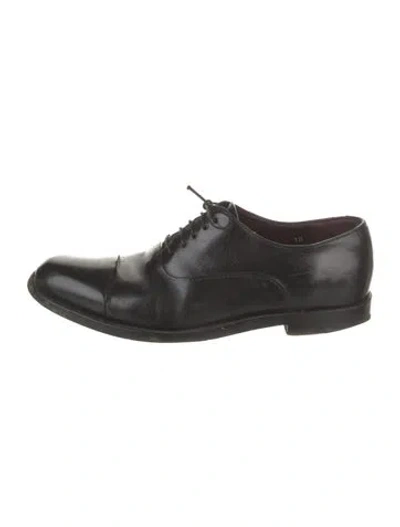 Pre-owned Ferragamo Leather Oxfords In Black