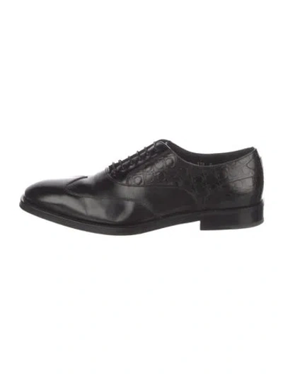 Pre-owned Ferragamo Leather Oxfords In Black