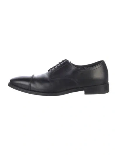 Pre-owned Ferragamo Leather Oxfords In Black