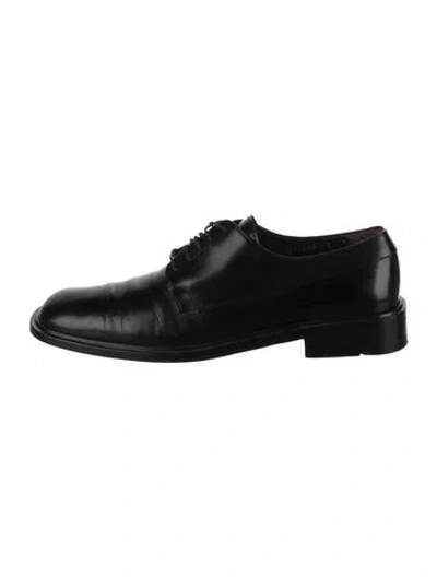 Pre-owned Ferragamo Leather Oxfords In Black