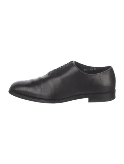 Pre-owned Ferragamo Leather Oxfords In Black