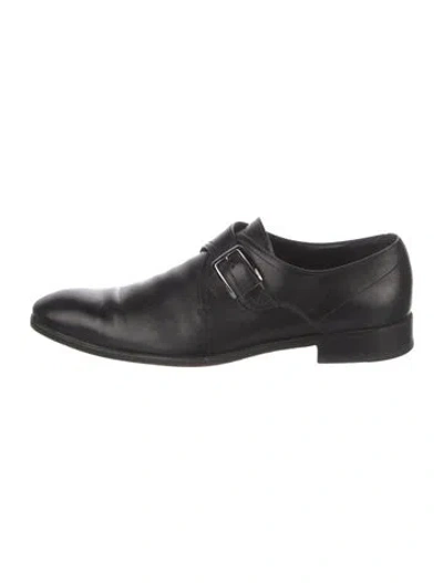 Pre-owned Ferragamo Leather Oxfords In Black