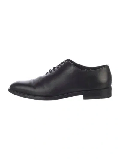 Pre-owned Ferragamo Leather Oxfords In Black
