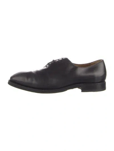 Pre-owned Ferragamo Leather Oxfords In Black