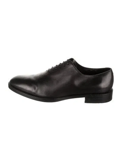 Pre-owned Ferragamo Leather Oxfords In Black