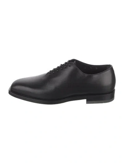 Pre-owned Ferragamo Leather Oxfords In Black