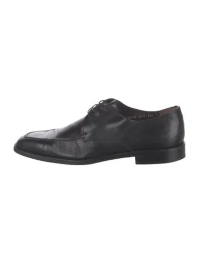 Pre-owned Ferragamo Leather Oxfords In Black