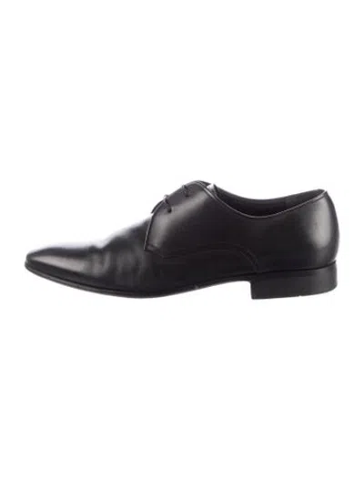 Pre-owned Ferragamo Leather Oxfords In Black
