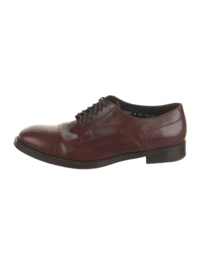 Pre-owned Ferragamo Leather Oxfords In Brown