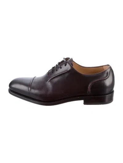 Pre-owned Ferragamo Leather Oxfords In Brown
