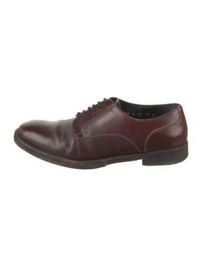 Pre-owned Ferragamo Leather Oxfords In Brown