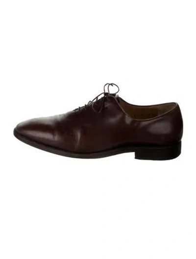 Pre-owned Ferragamo Leather Oxfords In Brown